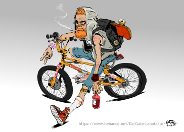 Rad BMX Illustration by Gaƫtan Gate